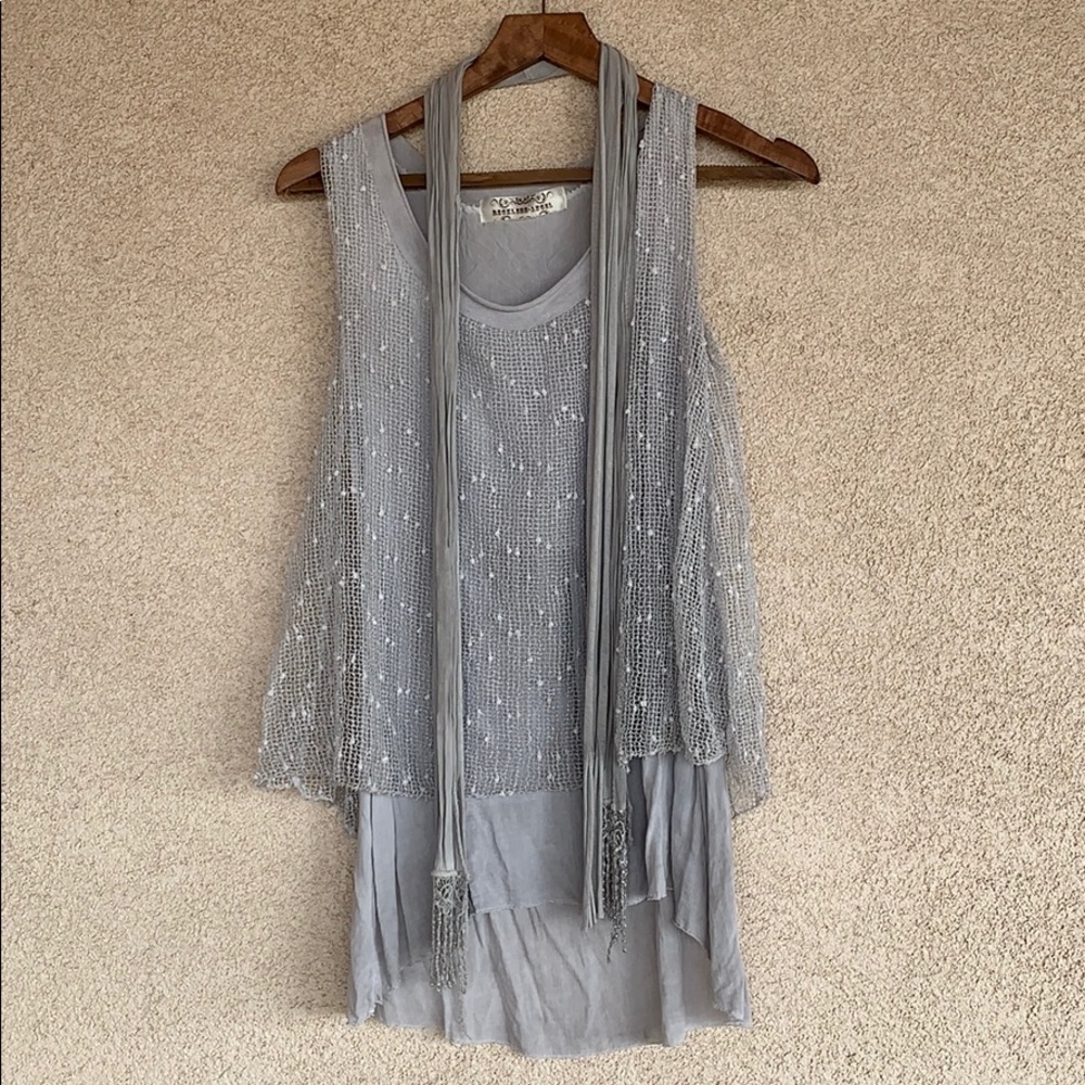 Reckless Angel top with delicate scarf, small